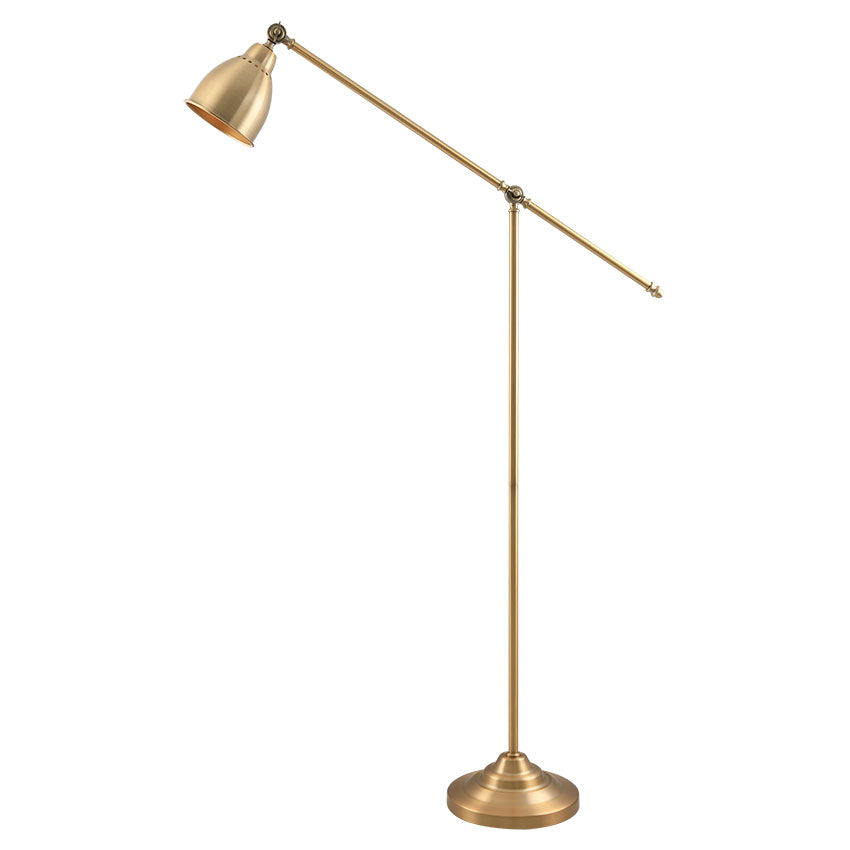 Praie Task Floor Lamp- Brass/ Black