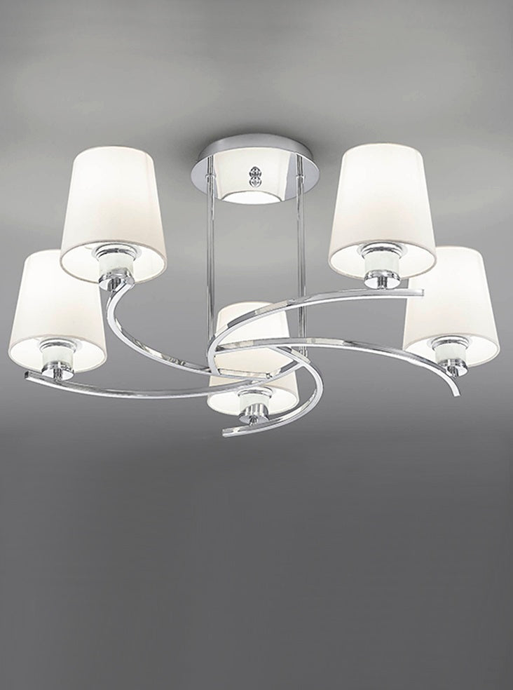 Hector 3/5Lt Indoor Semi Flush Ceiling Light - Chrome Finish