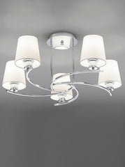 Hector 3/5Lt Indoor Semi Flush Ceiling Light - Chrome Finish