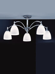 Emma 3/5Lt Semi Flush Light - Chrome/Bronze Finish