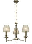 Camilla 3lt Chandelier Ceiling Light - Bronze Finish with Shades
