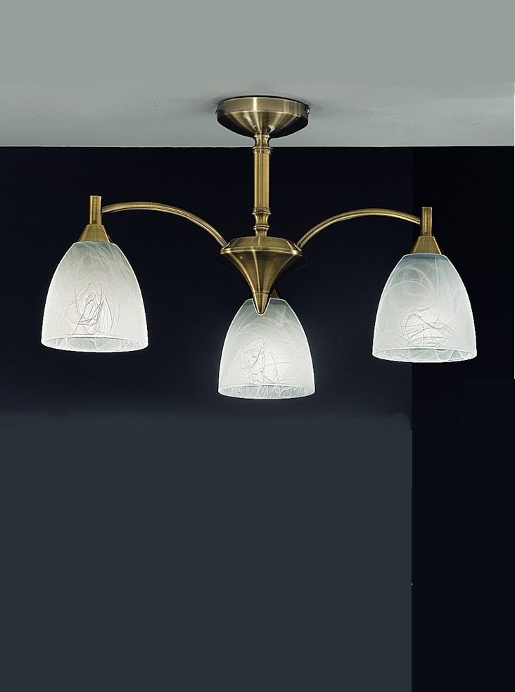 Emma 3/5Lt Semi Flush Light - Chrome/Bronze Finish