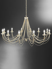 Filo 12/16Lt Double Height Light - Cream/Black Finish