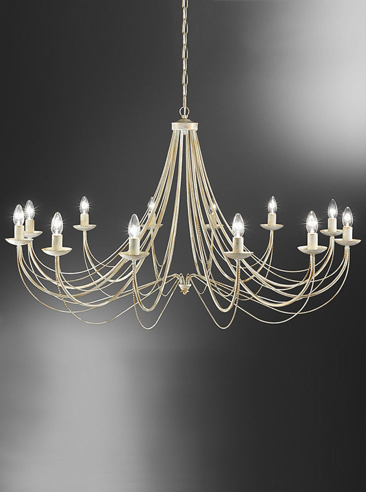 Filo 12/16Lt Double Height Light - Cream/Black Finish