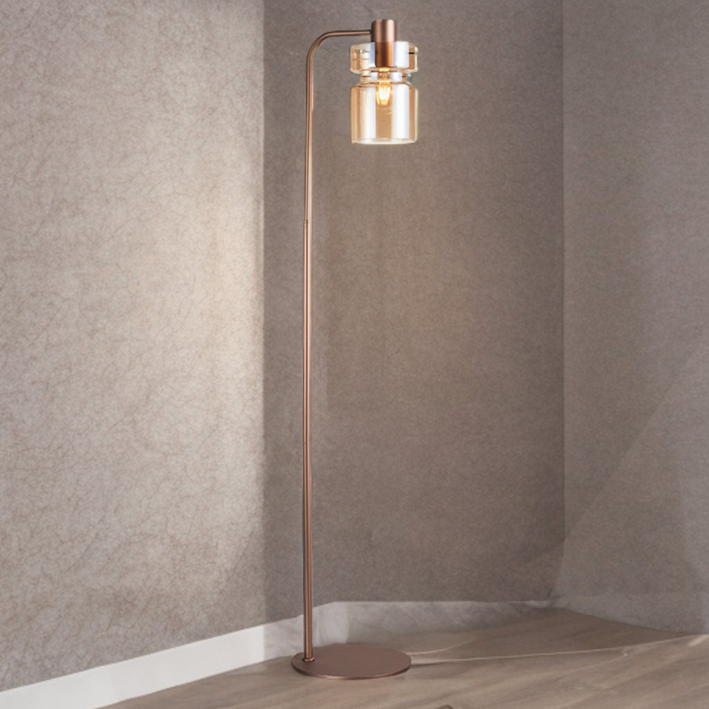 Camden Floor Lamp- Silver/ Grey/ Copper Finishes