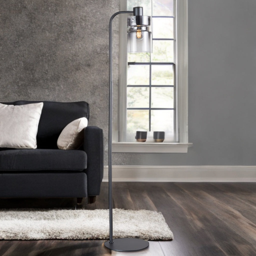 Camden Floor Lamp- Silver/ Grey/ Copper Finishes