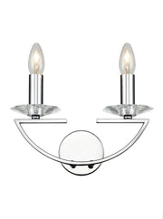 Artemu 2 Light Wall Bracket - Chrome/Bronze Finish