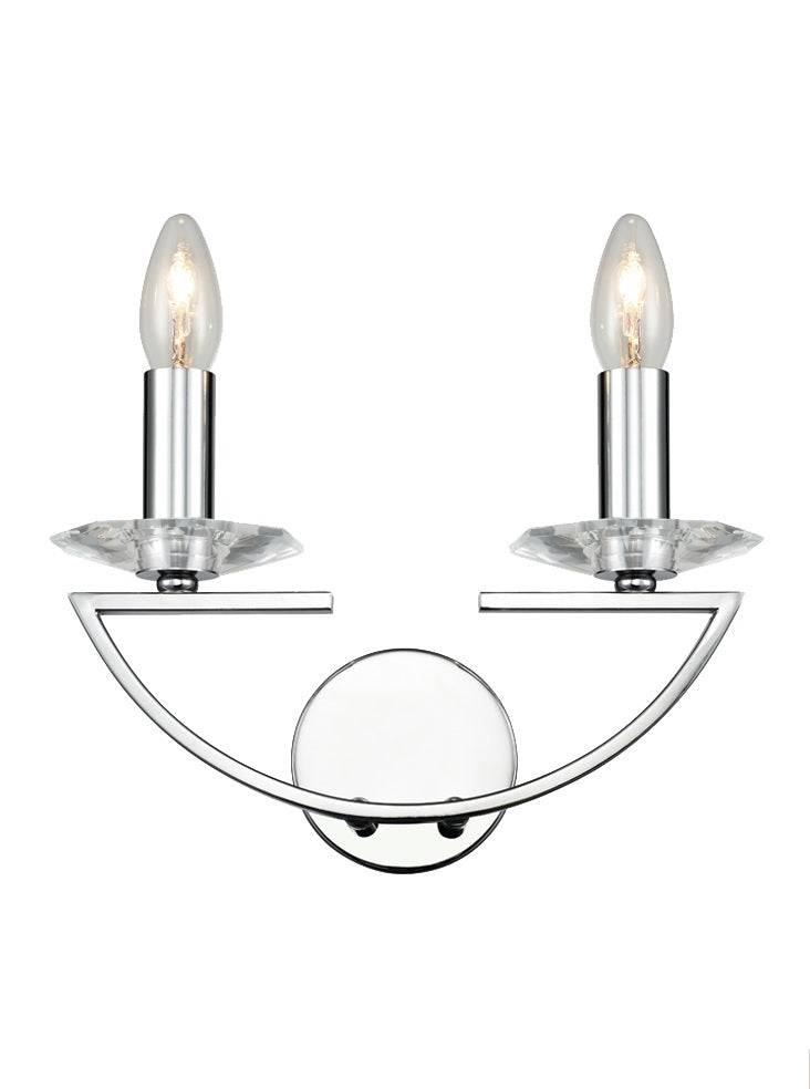 Artemu 2 Light Wall Bracket - Chrome/Bronze Finish