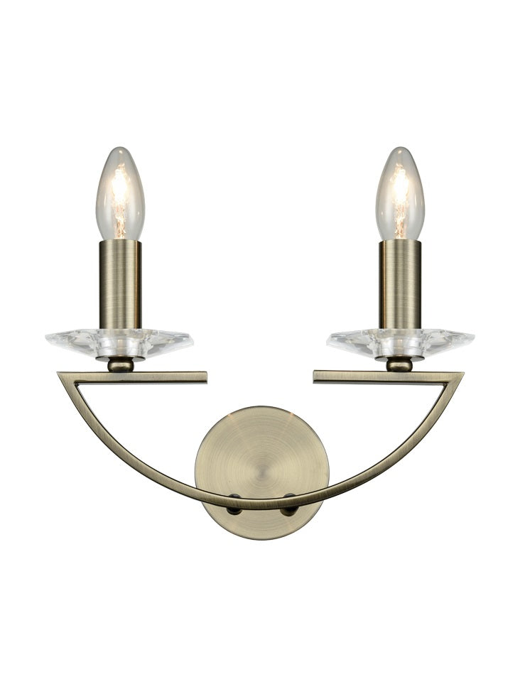 Artemu 2 Light Wall Bracket - Chrome/Bronze Finish