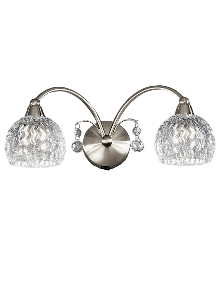 Jura 2 Light Wall Light- Satin Nickel/ Bronze