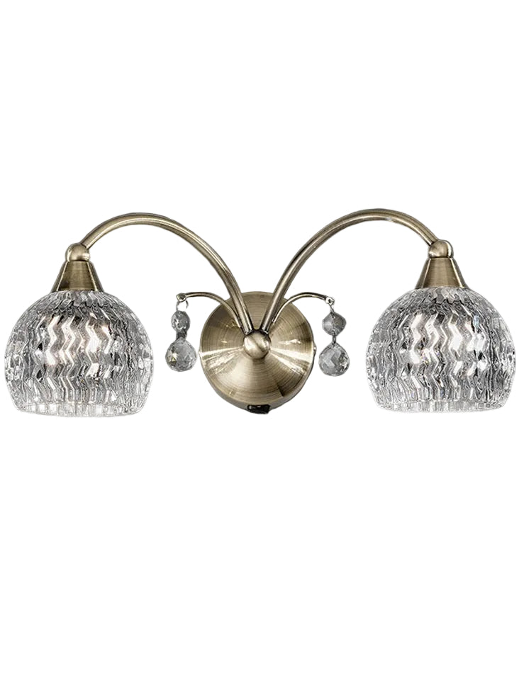 Jura 2 Light Wall Light- Satin Nickel/ Bronze