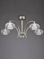 Ripley 3/5Lt Ceiling Flush - Satin Nickel/Bronze Finish