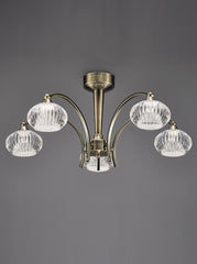 Ripley 3/5Lt Ceiling Flush - Satin Nickel/Bronze Finish