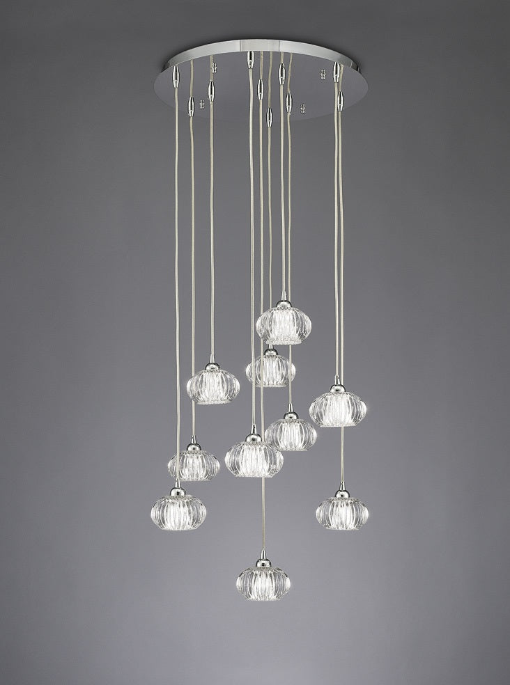 Elegance 3/5/10/11Lt Cluster Ceiling Light - Chrome Finish