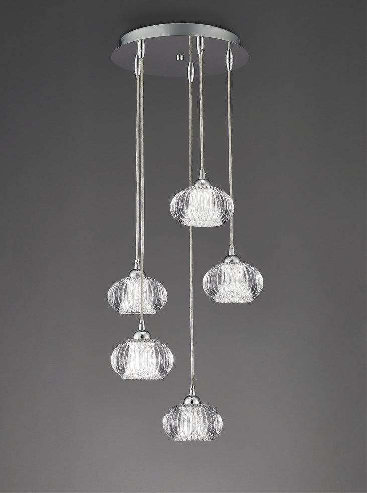 Elegance 3/5/10/11Lt Cluster Ceiling Light - Chrome Finish