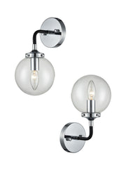 Retract 1 Light Wall Bracket - Black & Silver/Black & Gold Finish
