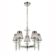 Dexter 5Lt Chandelier Ceiling Light - Chrome Finish