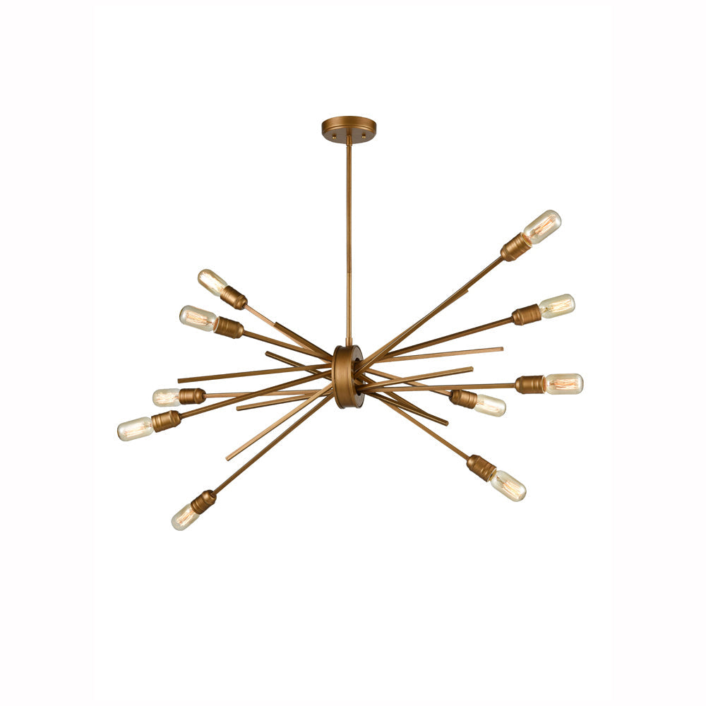 Needle 6/10/12Lt Centre Ceiling Light - Gold Finish