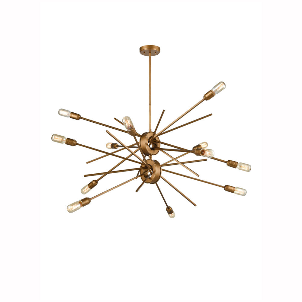 Needle 6/10/12Lt Centre Ceiling Light - Gold Finish