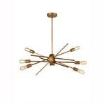 Needle 6/10/12Lt Centre Ceiling Light - Gold Finish