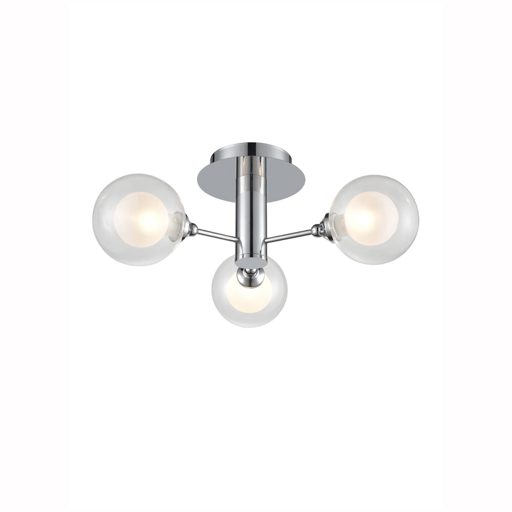 Clementine 3/5/6Lt Semi Flush Ceiling Light - Chrome Finish