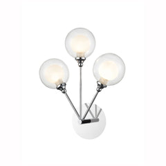 Clementine 3lt Indoor Double Wall Light - Chrome Finish