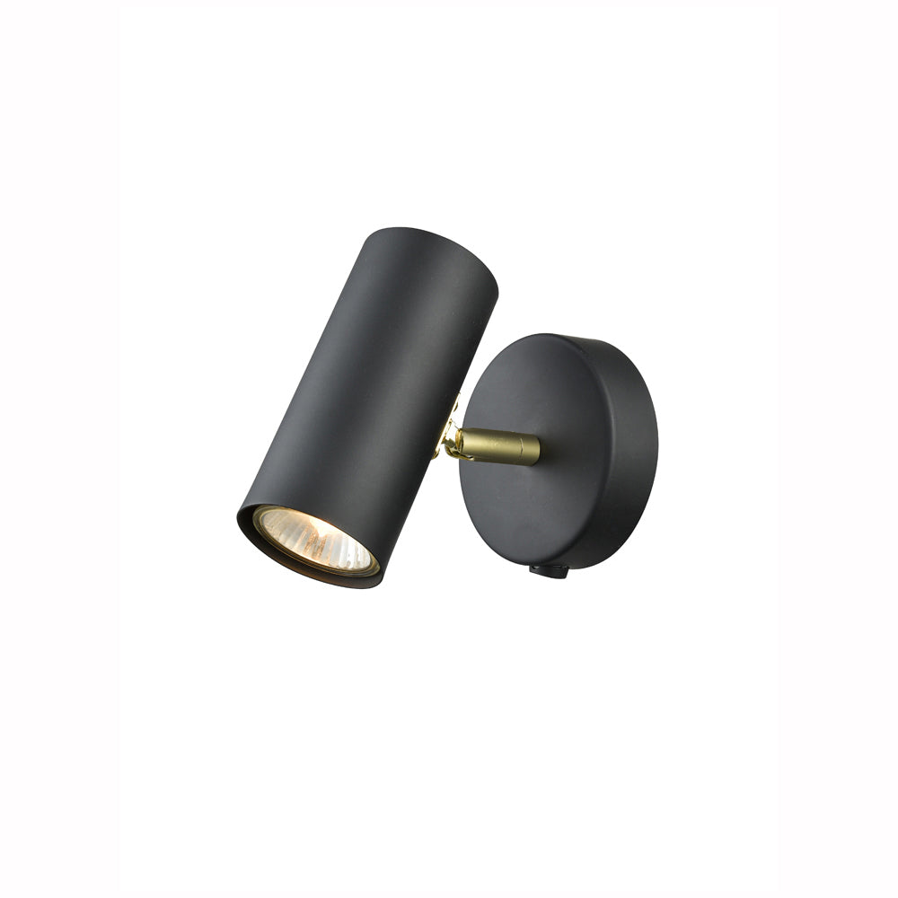 Spectre 1 light Wall Bracket - Black & Gold Finish
