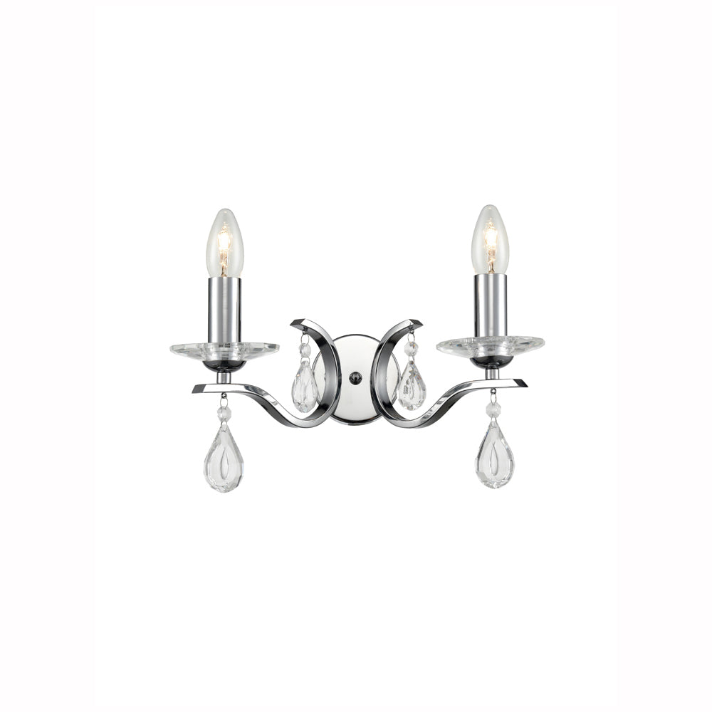 Naomi 2Lt Wall Bracket - Satin Nickel/Bronze/Chrome Finish