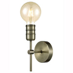 Pact 1Lt Indoor Single Wall Lights - Antique Brass/Gunmetal Finish