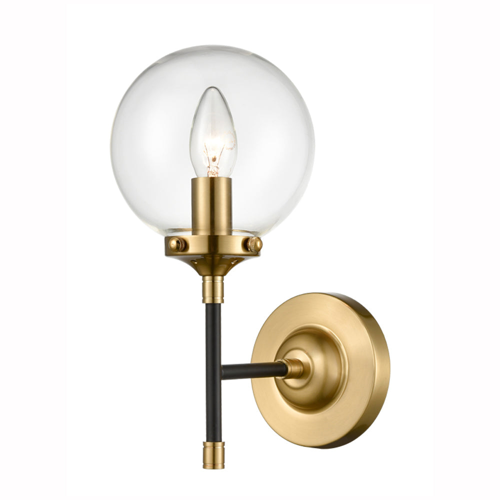 Attract 1 light Wall Bracket - Black & Gold Finish