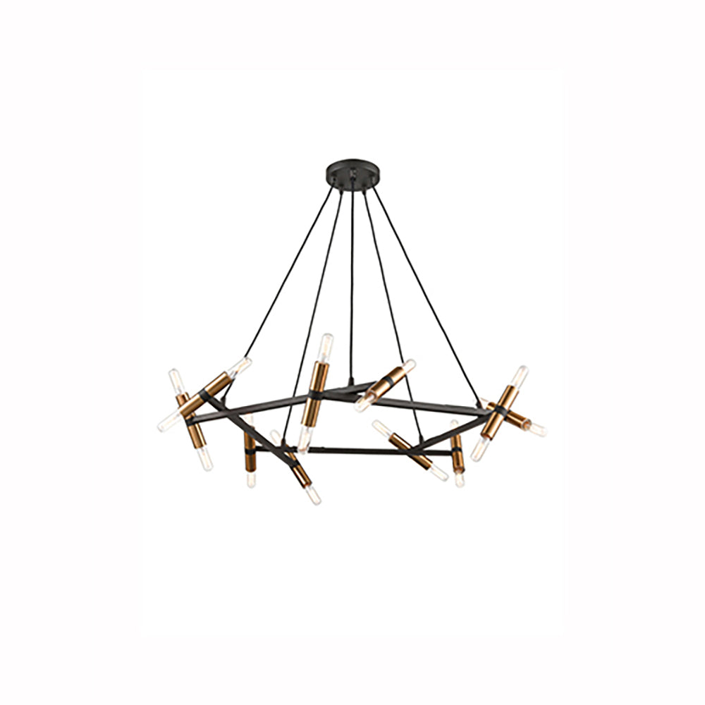 Angelo 12/20Lt LED Hanging Ceiling Lights - Black & Gold Finish