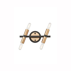 Angelo 4Lt Double Wall Lights - Black & Gold Finish