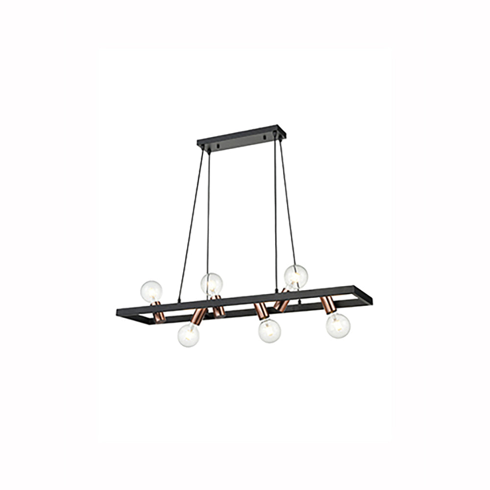 Vintage 6Lt Kitchen Light - Black & Copper Finish