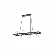 Vintage 6Lt Kitchen Light - Black & Copper Finish