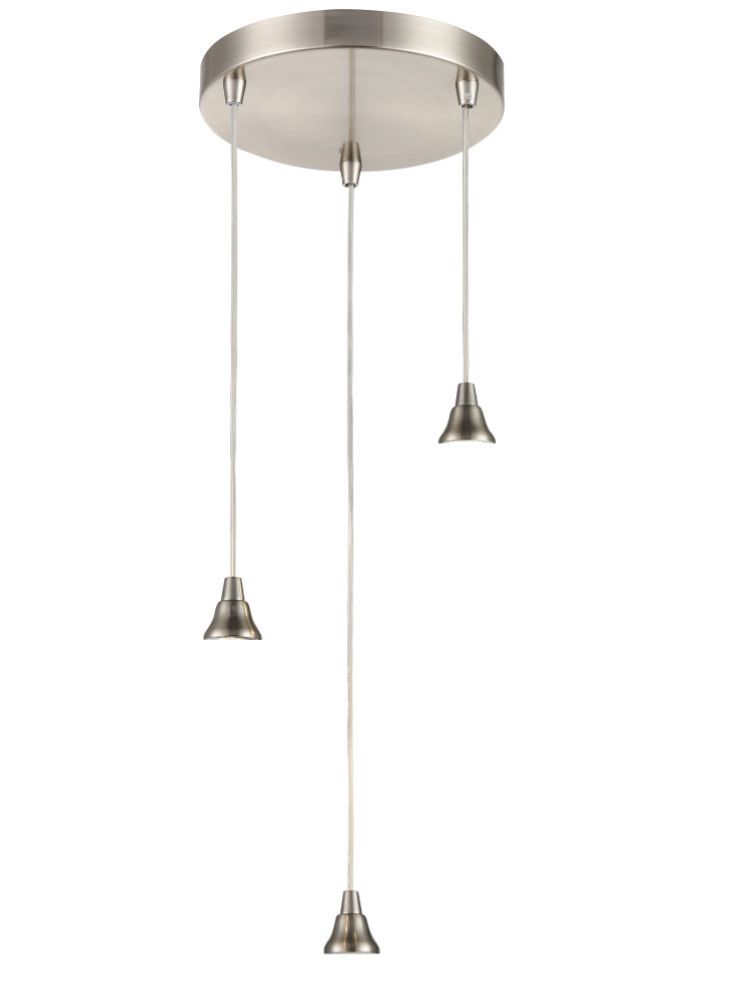 Ritz 3/6/18Lt Cluster Ceiling Light Fitting Only - Satin Nickel Finish