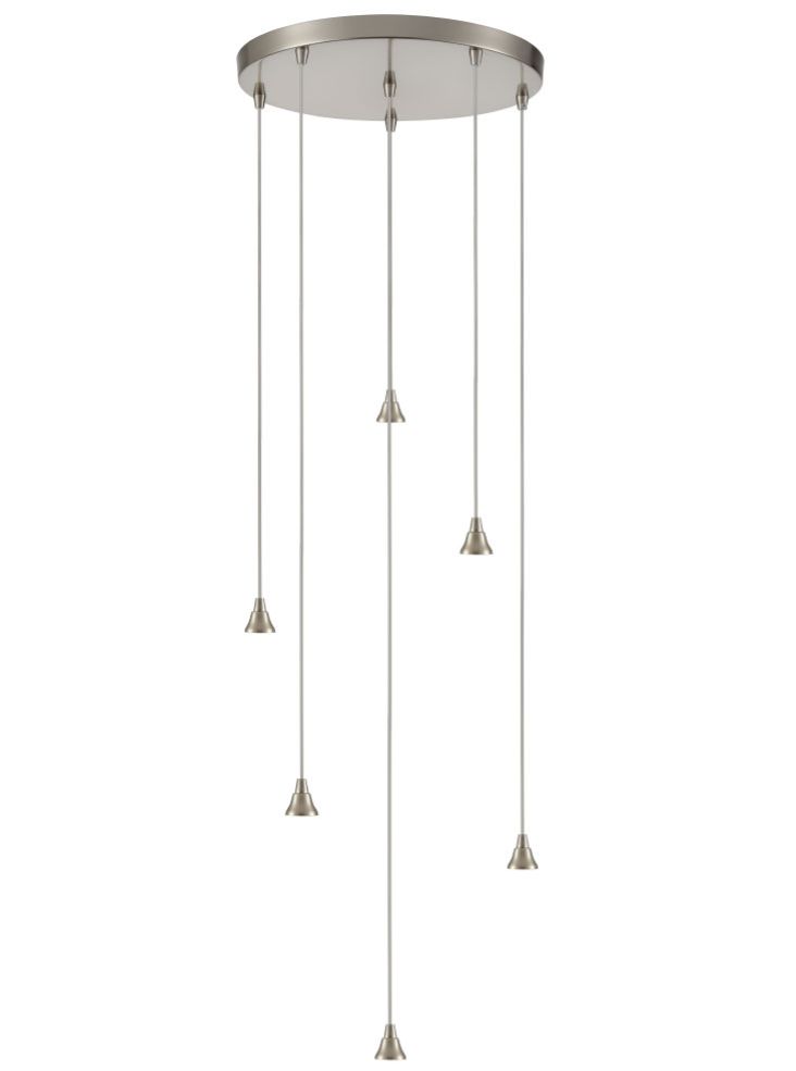 Ritz 3/6/18Lt Cluster Ceiling Light Fitting Only - Satin Nickel Finish