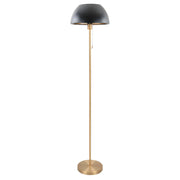 Bella Brass Floor Lamp C/W Dome Shade E27 In Various Finishes