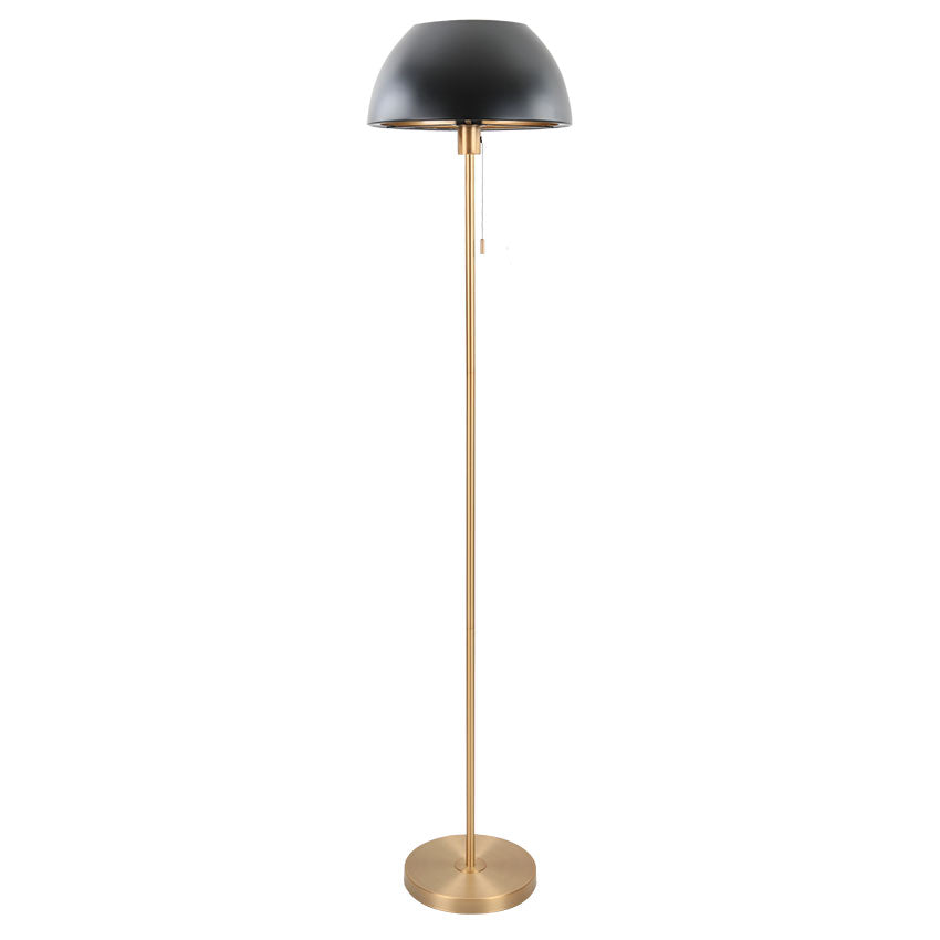 Bella Brass Floor Lamp C/W Dome Shade E27 In Various Finishes