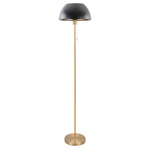 Bella Brass Floor Lamp C/W Dome Shade E27 In Various Finishes