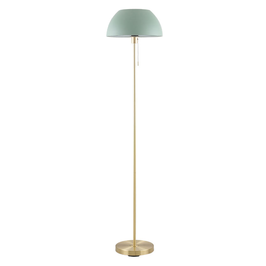 Bella Brass Floor Lamp C/W Dome Shade E27 In Various Finishes