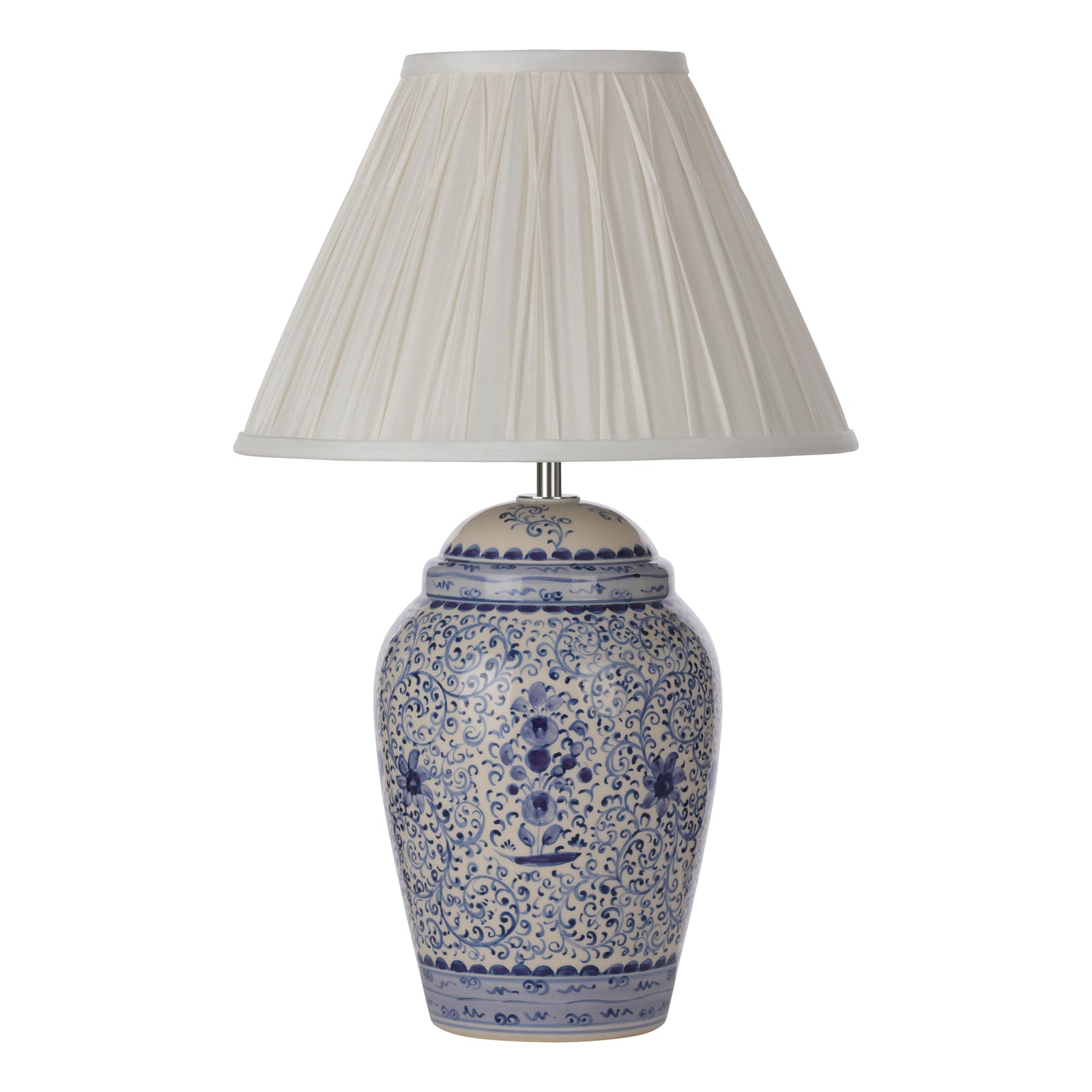 Flora table lamp complete with ivory shade E27