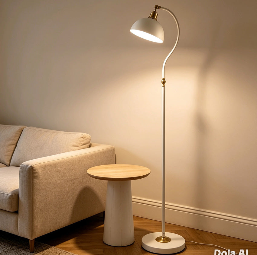 Swan Floor Lamp E27- Various Finishes