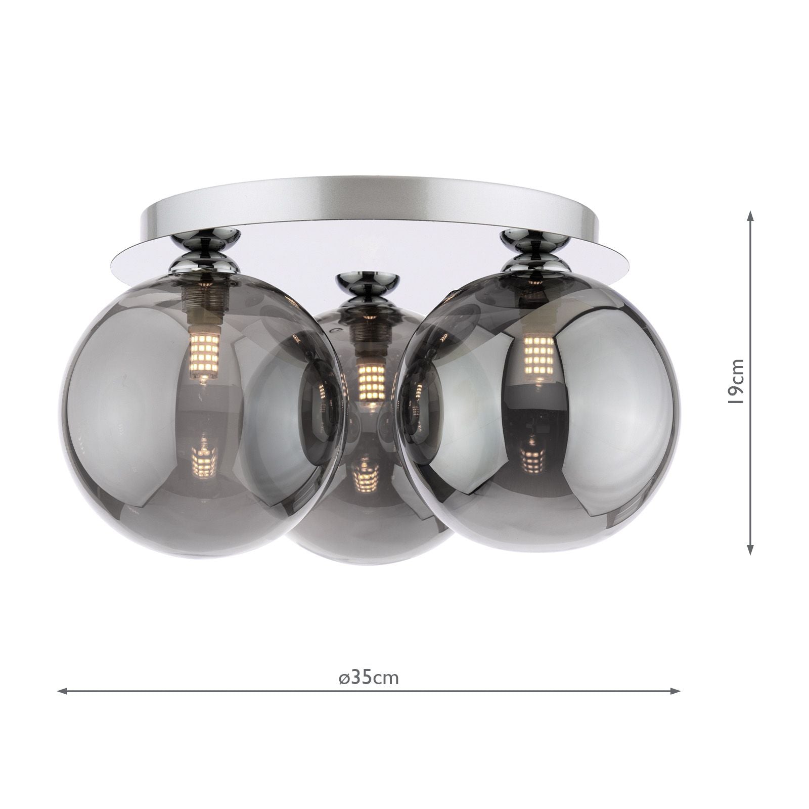 Foley 3/5 Lt Flush Light -Various Finishes