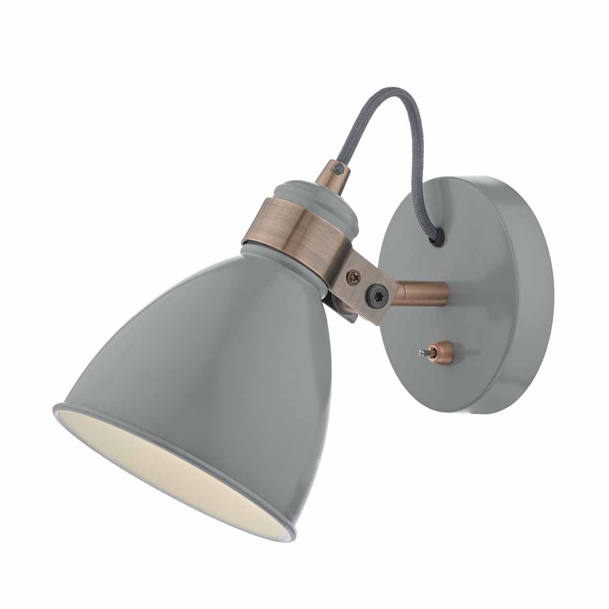 Frederick Single Wall Spotlight - Satin Grey