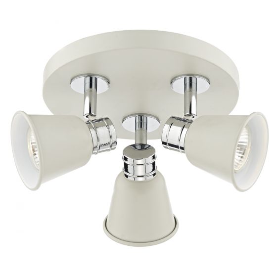 Fry 3Lt Plate Spotlight - Cream Polished Chrome Promotional Offer