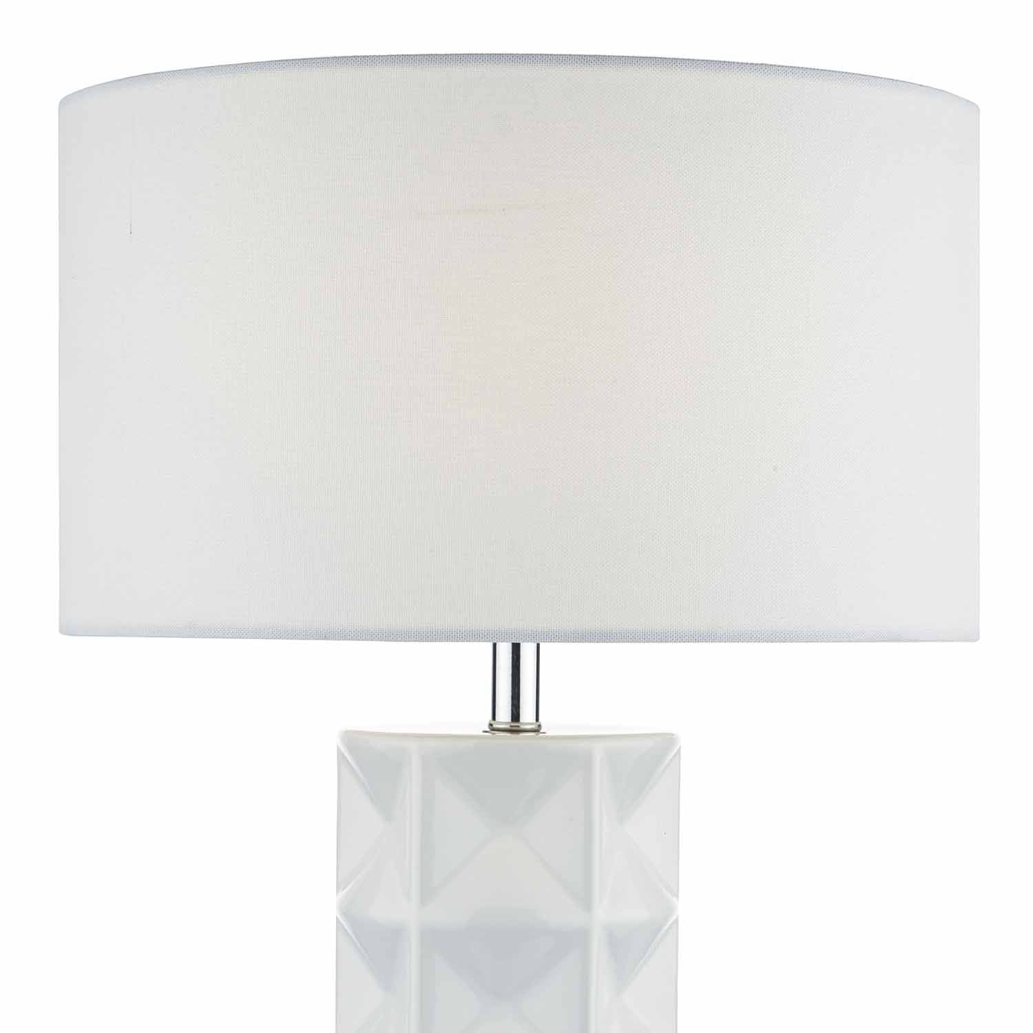 Gift Table Lamp 3D Pattern White With Shade