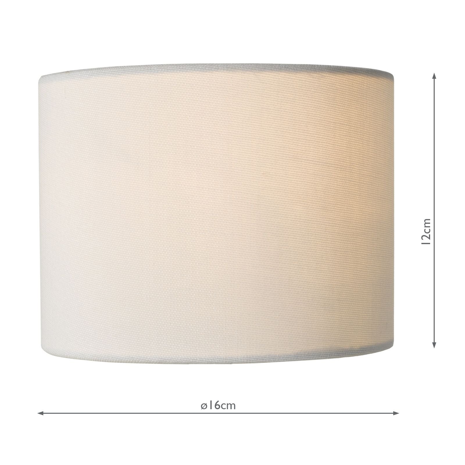 Gigi 16cm White Linen Drum Shade