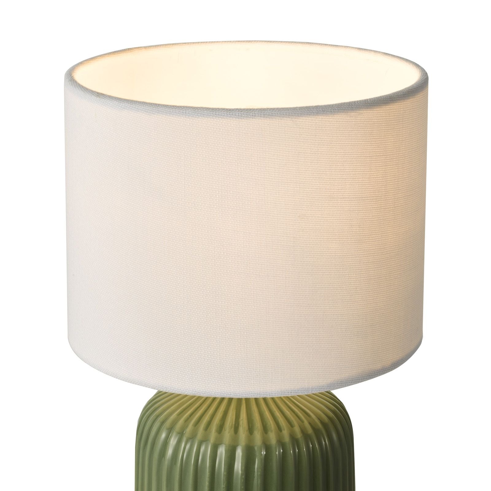 Gigi Twin Pack Table Lamp- Green/ Cream With Shades