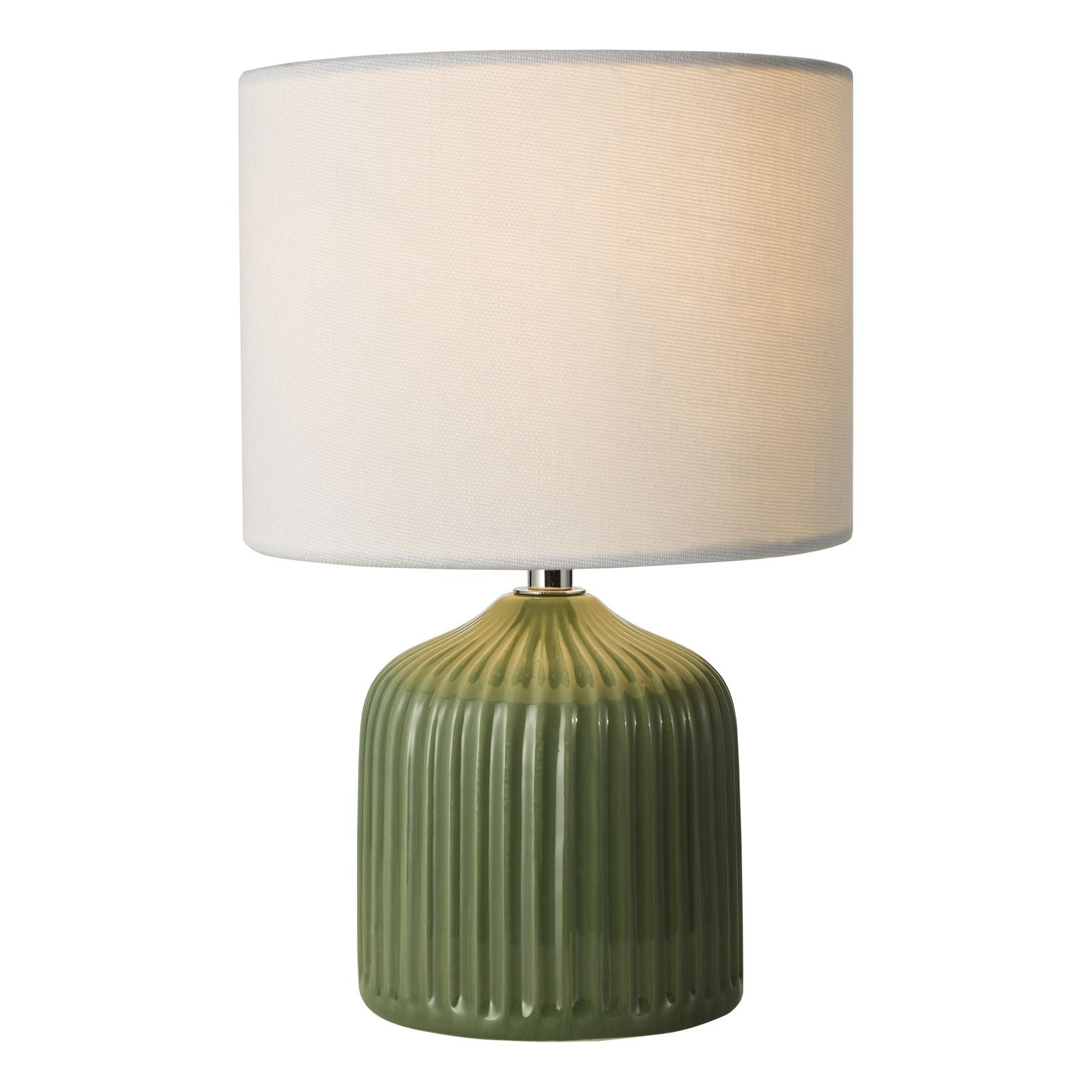 Gigi Twin Pack Table Lamp- Green/ Cream With Shades