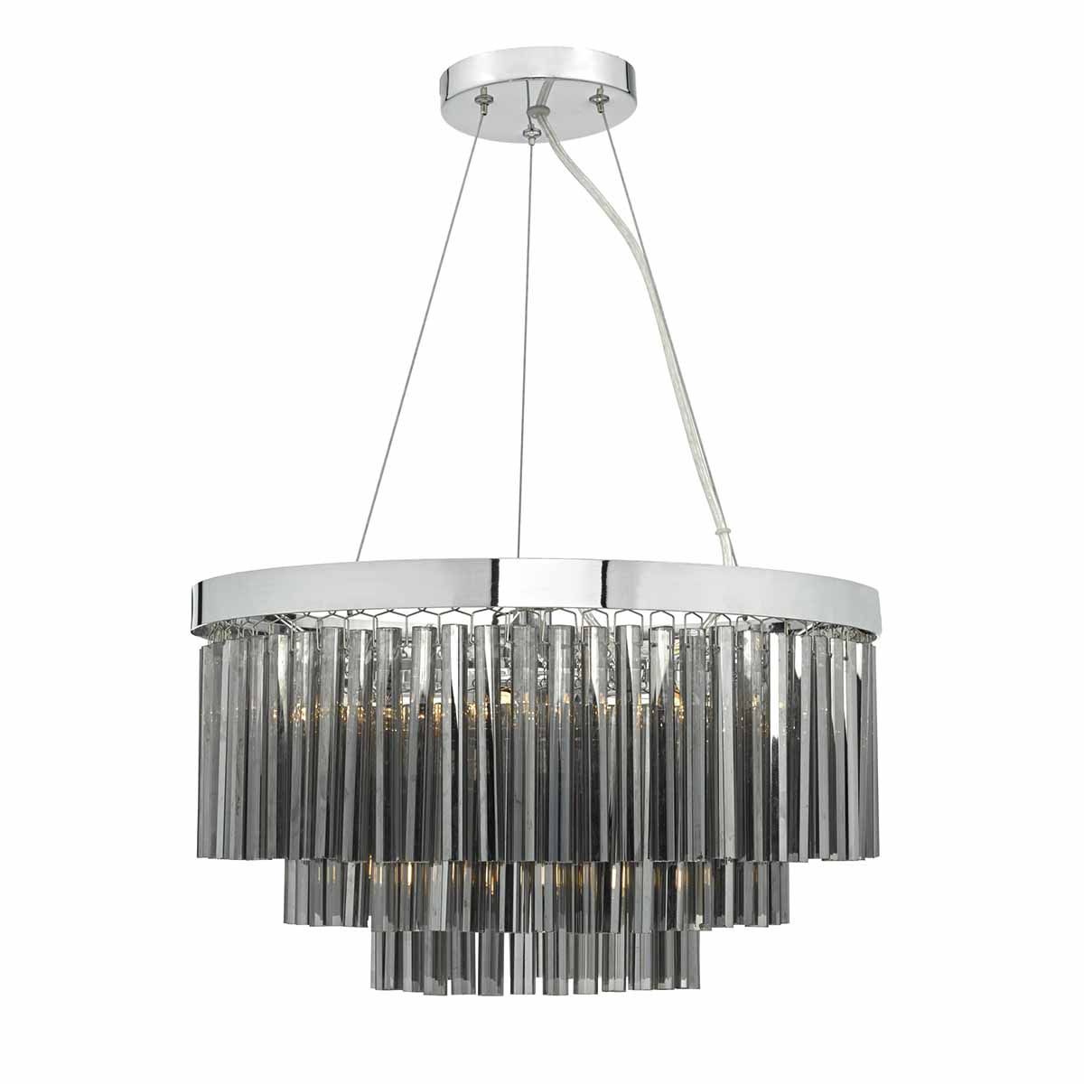 Giovana 5 Light Pendant Clear/Smoked Glass